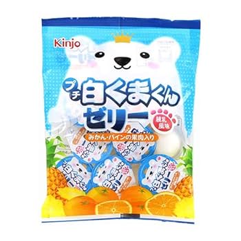 しらたまこんぷりーと！ Amazon.co.jp: 金城製菓 プチ白くまくんゼリー練乳風味 8個 2コ
