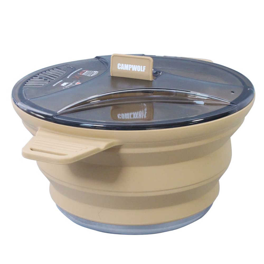 2.5L Collapsible Camping Cook Pot, Khaki