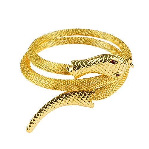 Boland Elegante pulsera de serpiente egipcia para adultos, accesorio dorado para disfraces históricos y temáticos, ideal para cosplay o eventos de fiesta egipcia