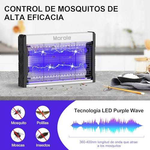 Lámpara antimosquitos interior y exterior con luz ultravioleta 3200V 4