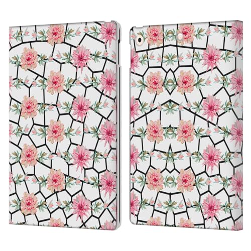 Étui portefeuille Haroulita fleurs roses iPad 10.2 housse cuir tablette 2021