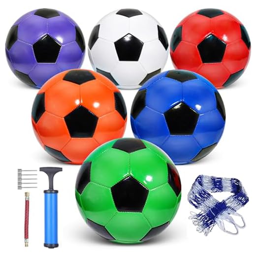 DHYLRICHER 6-Pack Christian Charity Donation Soccer Balls with Pump, Official Size 5, Deflated Bulk Set for Samaritan's Purse Operation Christmas