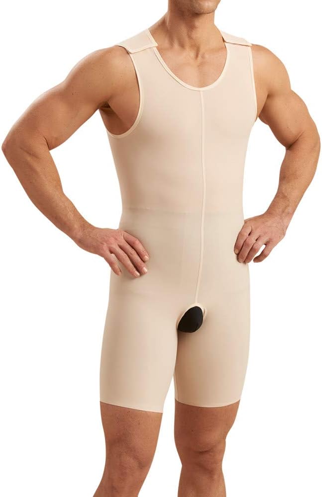 MARENA MB2 Zipperless Men’s Sleeveless Bodysuit – Post Surgery Compression Garment