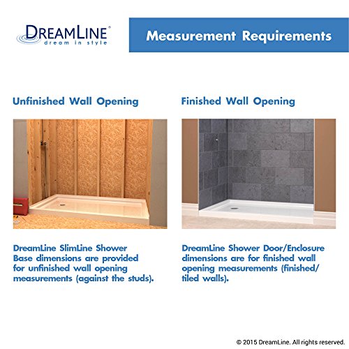 Dreamline Slimline 32 In. D X 60 In. W X 2 3/4 In. H Left Drain Single Threshold Shower Base In White, Dlt-1132601 #TOP7