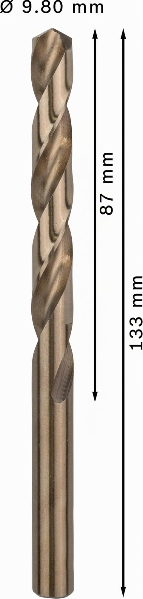 Bosch 5x PRO Stainless Steel HSS-Co Spiralbohrer (für Stahl, Edelstahl, Ø 9,80 mm, Professional Zubehör Bohrmaschine/Schrauber)