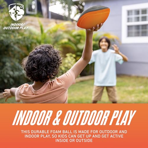 image for NERF Turbo Jr. Kids Foam Football - Classic Foam Football for Kids - I