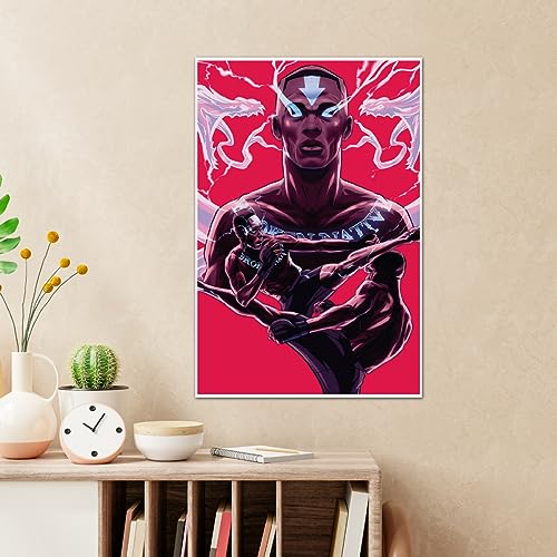 Image of TenorArts Israel Adesanya Poster MMA Fighter Fan Art Print Wall Poster with Thick 300 GSM Matt Finish Paper (18inches x 12inches)