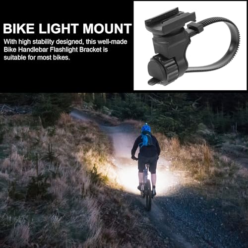Soporte para luz delantera de bicicleta Mikinona clip manillar para montaña 6