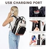LOVEVOOK Laptop Backpack Women 15,6 inch, Waterproof Rucksack Bag with USB Port & Anti-theft Zipper, Large Womens Laptop Bags Back Pack for Work College Teacher Uni School Travel, Black - Image 3