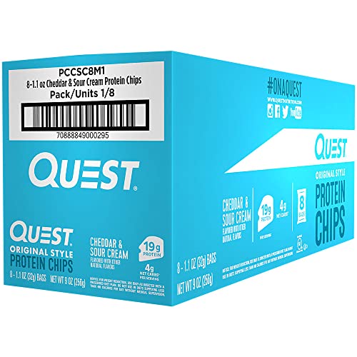 Image of Quest Protein Chips - Cheddar & Sour Cream (8 Bags)