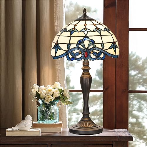 Image of TL0003 Tiffany Table Lamp Blue Baroque