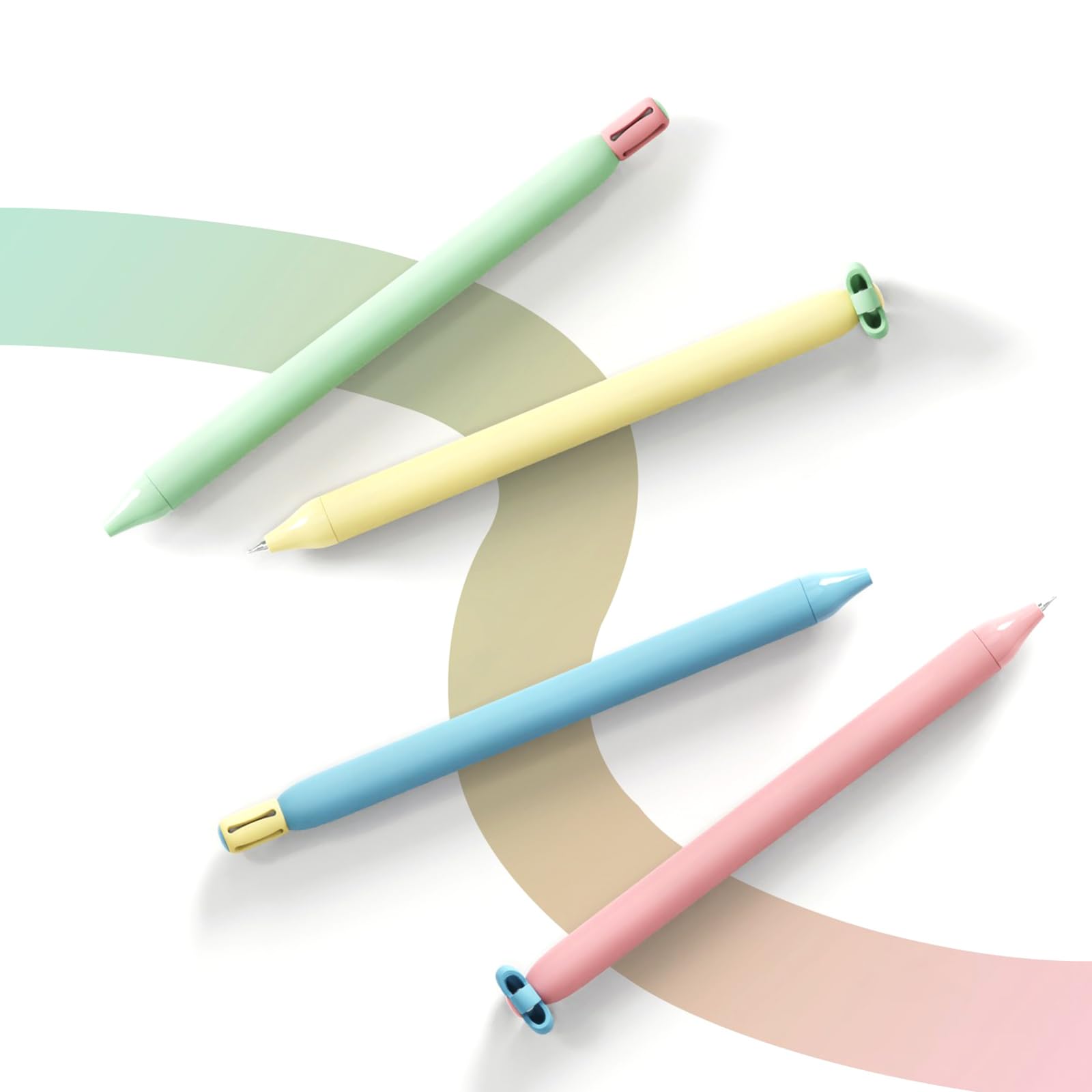 4Pcs Retractable Gel Pen Flower Gel Pen Novelty Writing Pen Christmas Party Supply For Student Children Game Reward — view 5