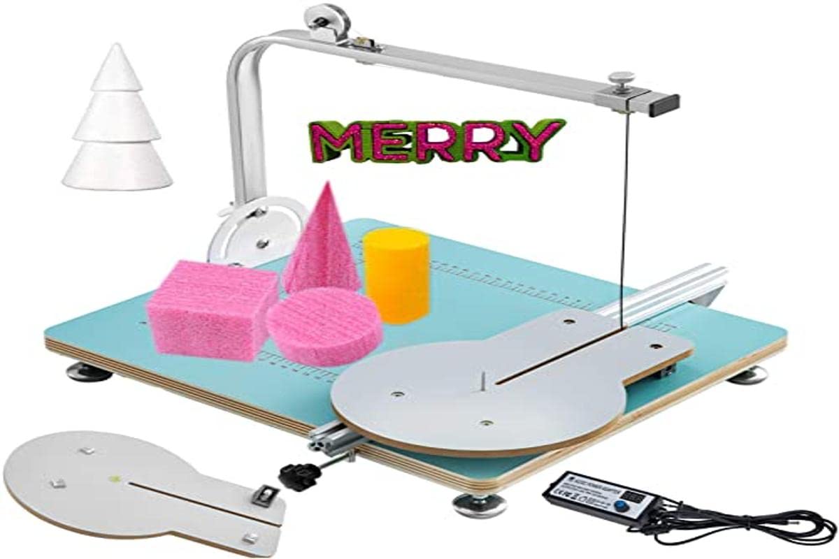 VEVOR KD6 Machine Découpe Polystyrène 20CM Découpeuse de Mousse Mousse Découpeuse Fil Chaud Coupe Coupe-Mousse Coupe Température Alliage KT Plaque Bande
