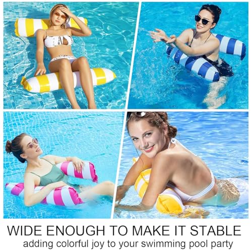 4 Hamacs de Piscine Gonflables Pliables 4-en-1 avec Pompe - 5