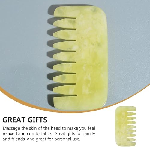Miniatura 7 de Guasha Comb Natural Jade Gua Sha Herramienta de masaje de raspado Masajeador del cuero cabelludo Tabla tradicional china de Guasha para Spa Cara