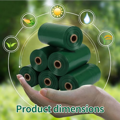 Image of Degradable dog poop bags rolls 180 Count Extra Thick, Durable, Leak-Proof, Odorless, Convenient Disposal ，Poop Bags for dogs Doggie Poop Bags Cats Litter Waste Bags for pet