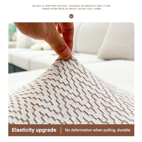 Funda de sofá elástica chaise longue lavable para sofás seccionales en L XL 4