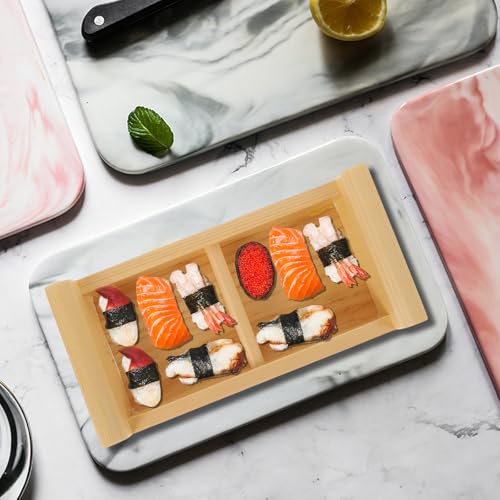 Bandeja rectangular de sushi estilo japonés miniatura 7
