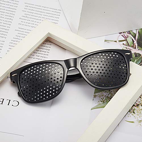 Pinhole Glasses for Improving Vision, Black Unisex Eyesight Strengthening Pinhole glasses, 2pcs
