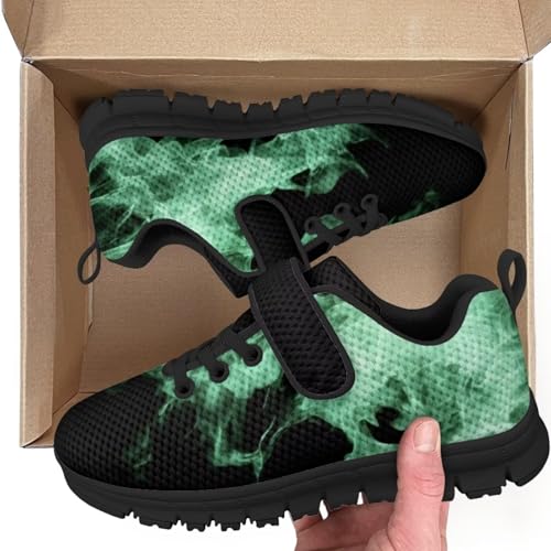 Kids Flame Fire Soccer Shoes Mesh Travel Fitness Outdoor Sneaker Athletic Sneaker for Boys Girls2