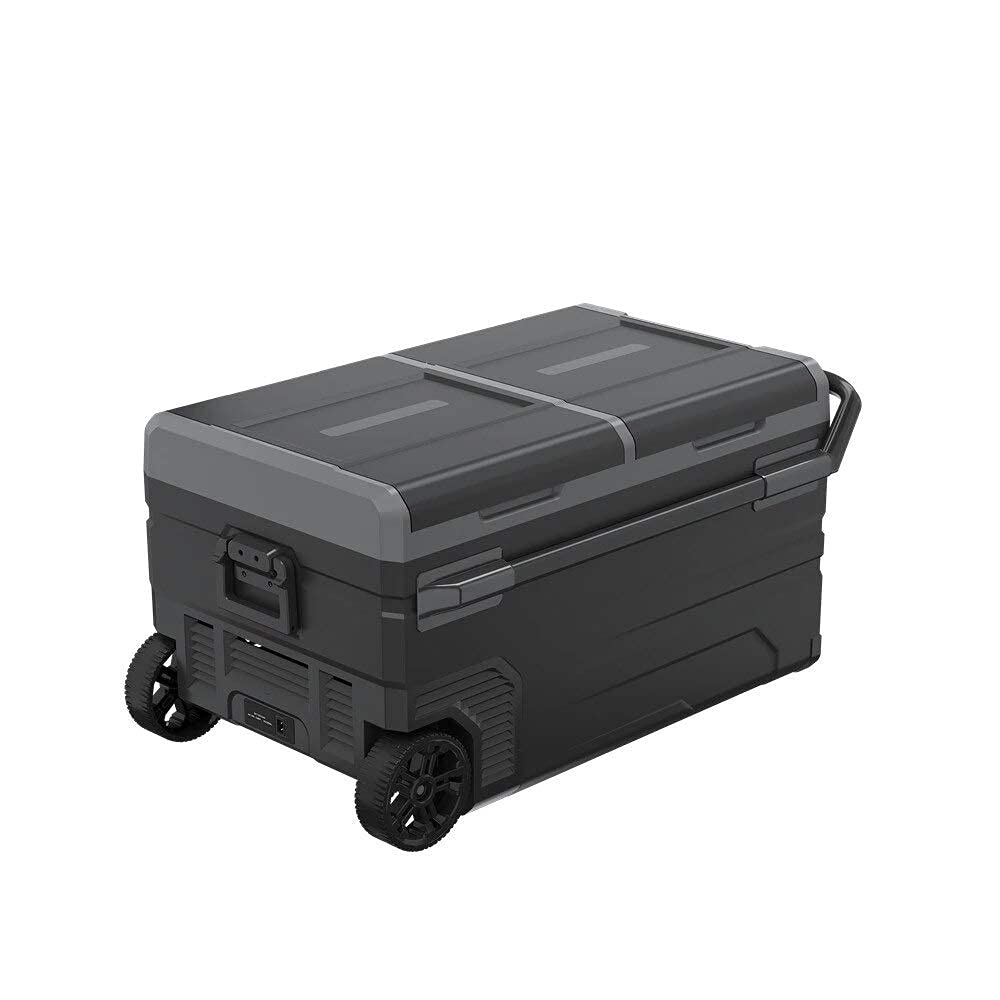 ATAAY Refrigerador de Coche con Ruedas de Carro de 75L, congelador Profundo DC12V24V, compresor portátil para Acampar al Aire Libre, Picnic, RV, Mini Nevera, Caja de refrigerac