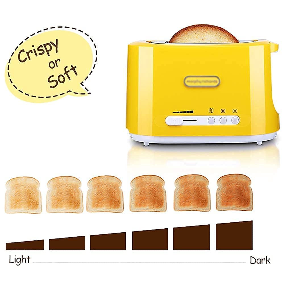 Automatic toaster breakfast machine Toaster 2 Slice Toaster Bagel Toaster with Stainless Steel Baking Rack and Sandwich Clips Small Toaster with High-Lift and Wide Slots 6 Bread Shade Sett