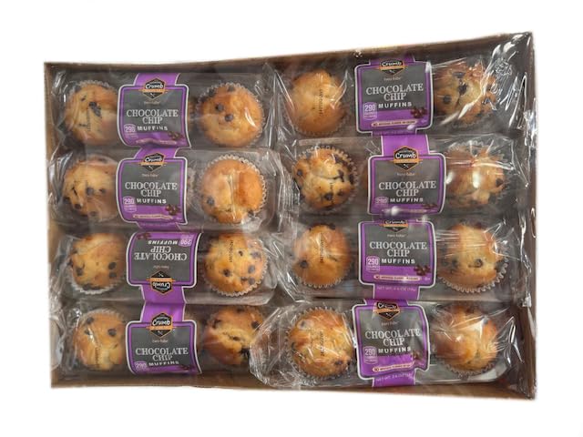 The Worthy Crumb Mini Muffins, Chocolate Chip, 2.6 oz, 16 ct