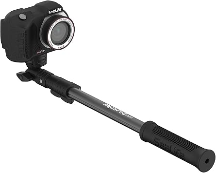 AquaPod Mini Camera Pole with Standard 14-20 Camera Mount & Action Camera Adapter - Extends 15.5 to 38 - Gets Closer to Subjects - Tilts for Selfies