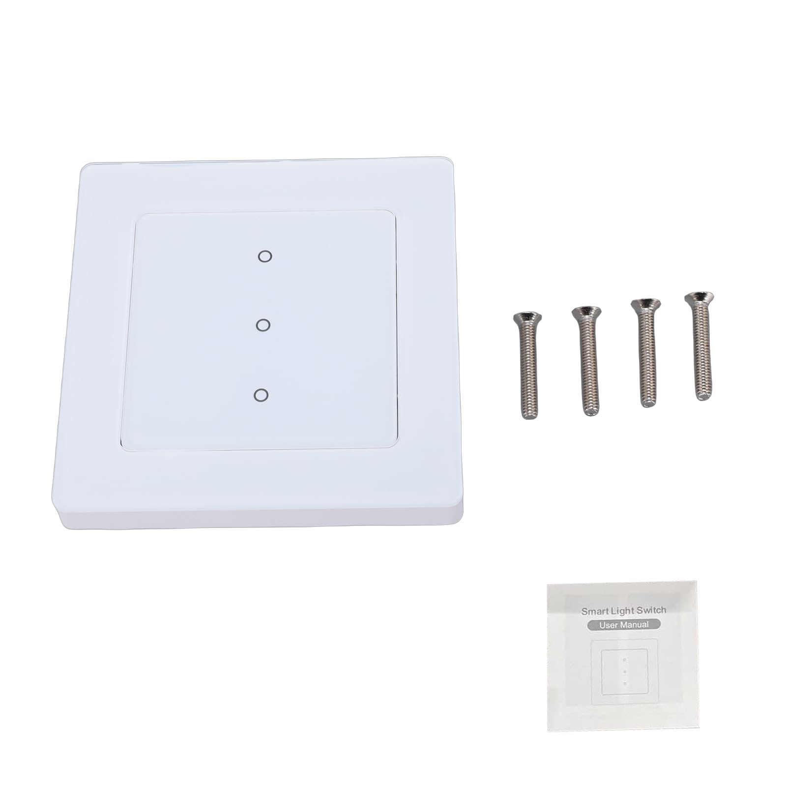 3er-Pack WLAN Smart 3-Fach Touch-Lichtschalter mit Glas & LED-Anzeige, Neutralleiter erforderlich, Smart Life App, kompatibel mit Alexa & Google Home