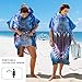 Tirrinia Surf Poncho Changing Robe, Hooded Beach Towel for Adults, Quick Dry Lightweight Surf Towel for Women & Men, Portable Swim Cover Up for Beach Pool Camping, Shark