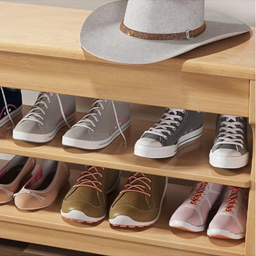 Taburete de madera para cambiar zapatos de forma cómoda en la entrada 5