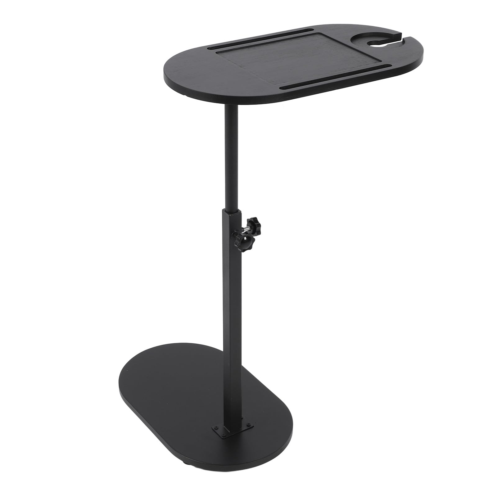 Table d'appoint en Forme de C Hauteur Réglable 16,5-32,2 Pouces Plateau Rotatif 360°