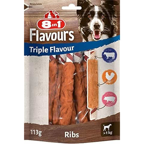 8in1 Triple Flavour Ribs Chew Sticks for Dogs Cover