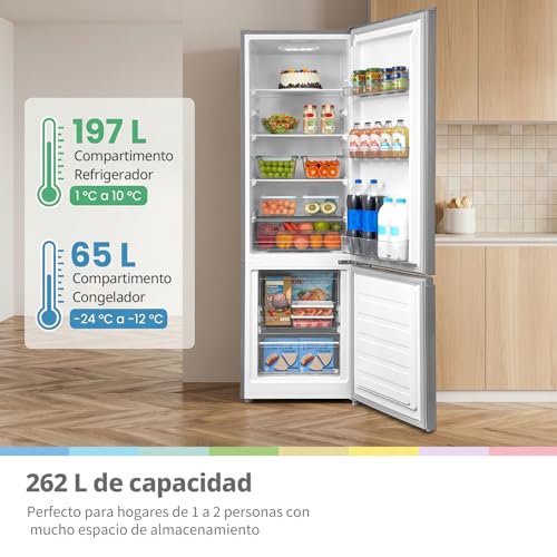 Comfee' 262L Refrigerador Combinado, Low Frost, Acero Inoxidable - Imagen 4