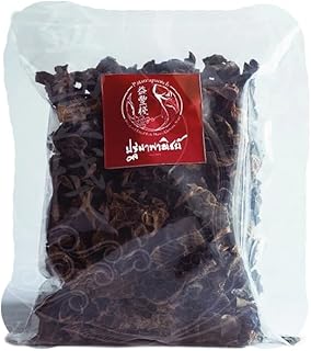ปฐมาพาณิชย์ Premium Dried Black Fungus Whole Dried Wood Ear Mushrooms for Asian Cooking, Stir-Fry, and Ramen, Crisp and Crunchy Texture 500g