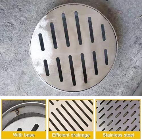 Corrosion-Resistant Stainless Steel Drain Grate for Outdoor Concrete Floors - Durable, Heavy-Duty Design for Optimal Drainage and Longevity