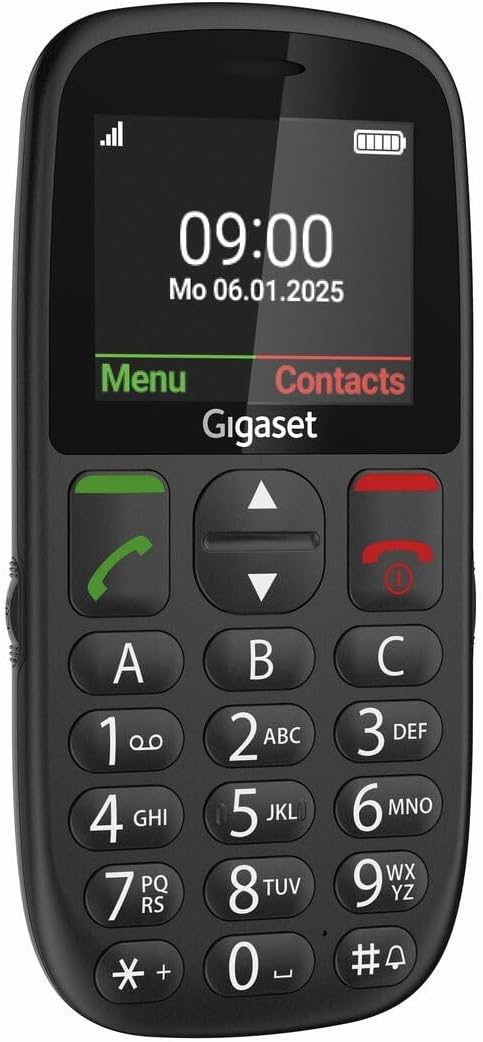 Gigaset GL395 Tuşlu Cep Telefonu Gümüş (Siyah)