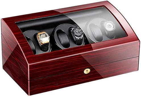 CGCSYZ Automatic Watch Winder 6+7 Watch Winder Box Wooden Piano Paint Exterior Extremely Silent Motor 4 Rotation Modes (B)