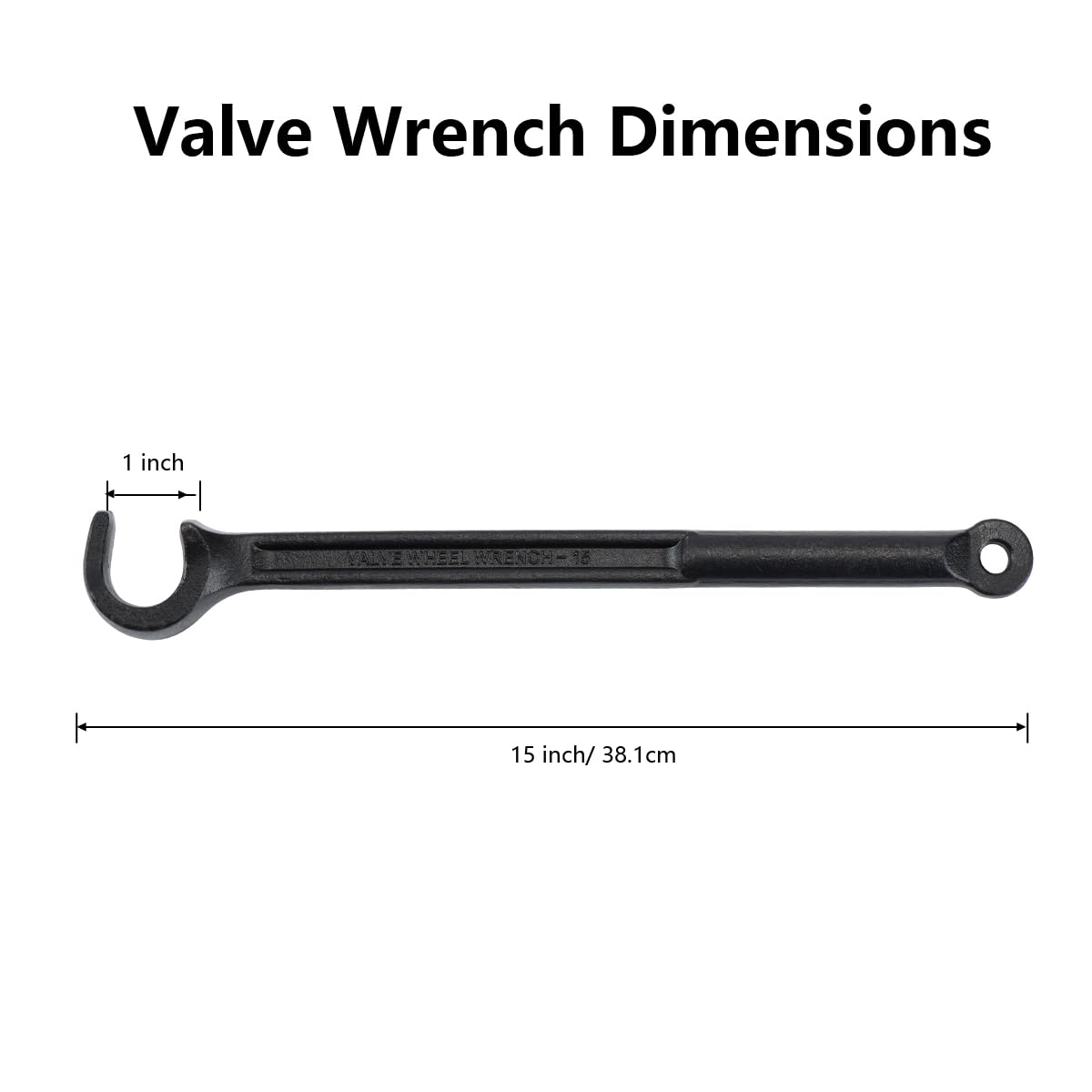 Llave de rueda de válvula (15 pulgadas)