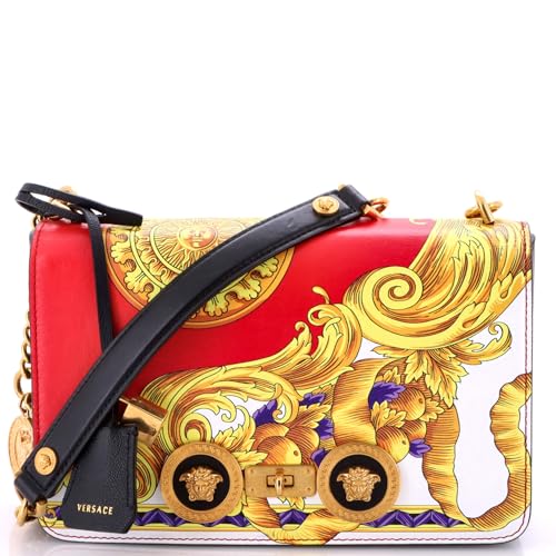 Versace, Pre-Loved Medusa Padlock Icon Flap Bag Printed Leather Medium, Print