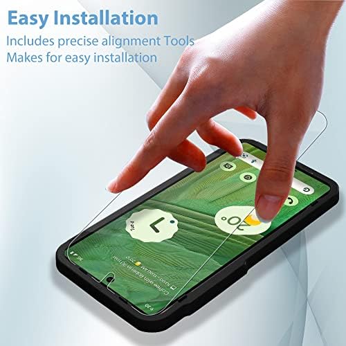Ansxiy (2 Pcs+1) For Google Pixel 7 Screen Protector (2 Pcs) + Alignment Tool, [100% Fingerprint Unlock] 9H Hardness, for Google Pixel 7 5G Tempered Glass Screen Protector