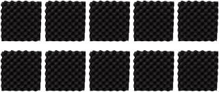 10PCS Acoustic Panels, High Density Polyurethane Sound Insulation Pad, Sound Dampening Foam for Recording Studio, Home Theater and Office