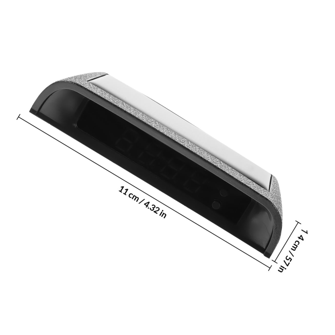 Reloj para Coche Solar de Alta Precisión con Termómetro Pantalla LED Luminosa y Fácil Instalación sin Necesidad de Taladro para Vehículo y Diario