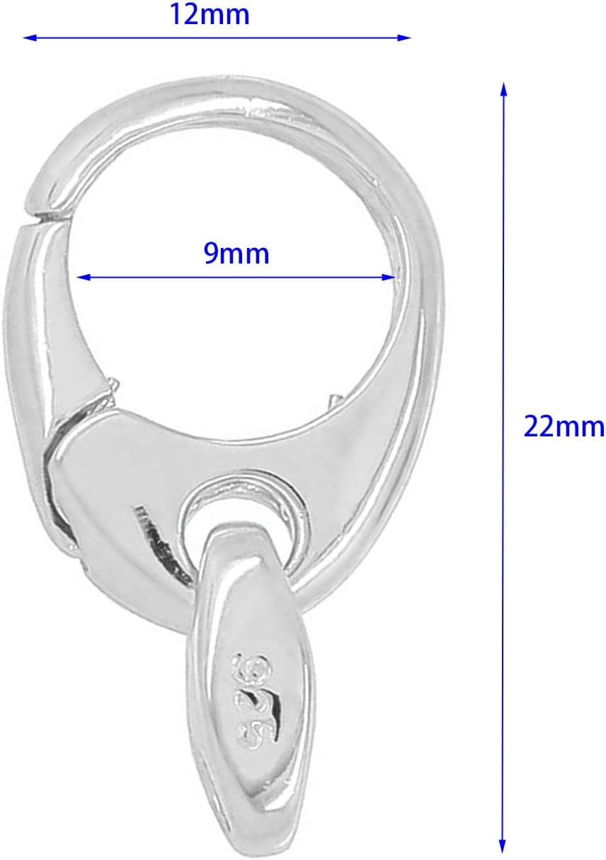 Large Sterling Silver Triggerless Shortener Enhancer Lobster Clasp
