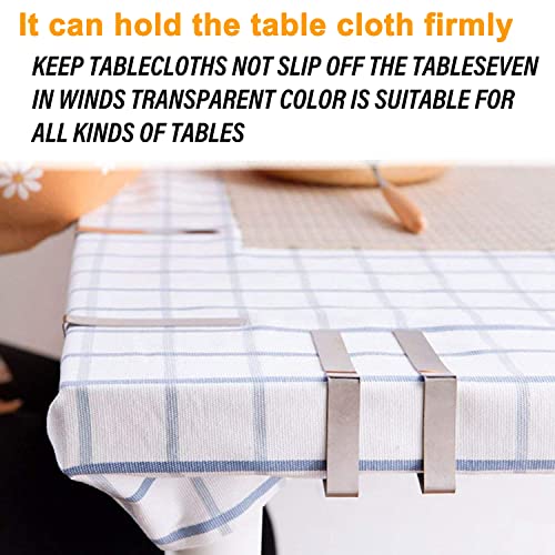 DHYLRICHER 60pcs Tablecloth Clips,Heavy Duty Picnic Table Clips, Stainless Steel Table Cloth Cover Clamps, Table Cloth Holders Ideal for Home Wedding Party Indoor Outdoor Camping Picnic by DHYLRICHER - Image 4