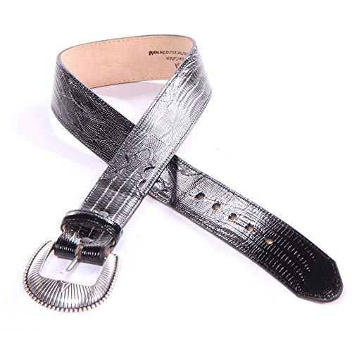 Tony Lama Men's Black Lizard Dress Belt (36)2