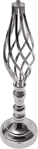 Miniatura 6 de Soporte de flores de cristal, decoración de mesa, centro de mesa, jarrón de metal para mesas de recepción, suministros de boda, 10 piezas de 21.7