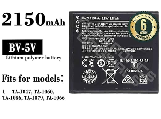Image of BV-5V Battery for Nokia 1 TA-1047 / TA-1060 / TA-1056 /TA-1079 /TA-1066 Battery with 6 Month Warranty**** (X344)