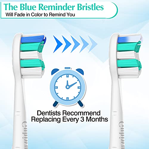 Replacement Toothbrush Heads for Phillips Sonicare: 10 Pack Replacement Heads Compatible with Sonicare 2 Series Plaque Control and All Snap-on Electric Toothbrush Handles HX9024