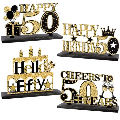FASOTY Black Gold Wooden Centerpieces